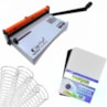 Kit Encadernadora Espiral Color Laranja + Capa + Espiral Metal Marpax