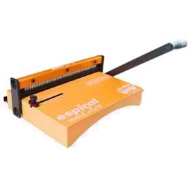 Kit Encadernadora Espiral Color Laranja + Guilhotina Insumos