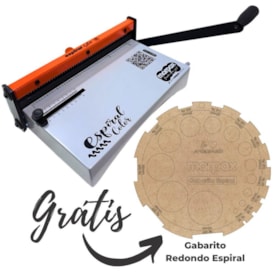 Kit Encadernadora Espiral Color Laranja + Guilhotina Insumos