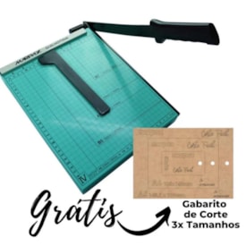 Kit Encadernadora Espiral Color Laranja + Guilhotina Insumos