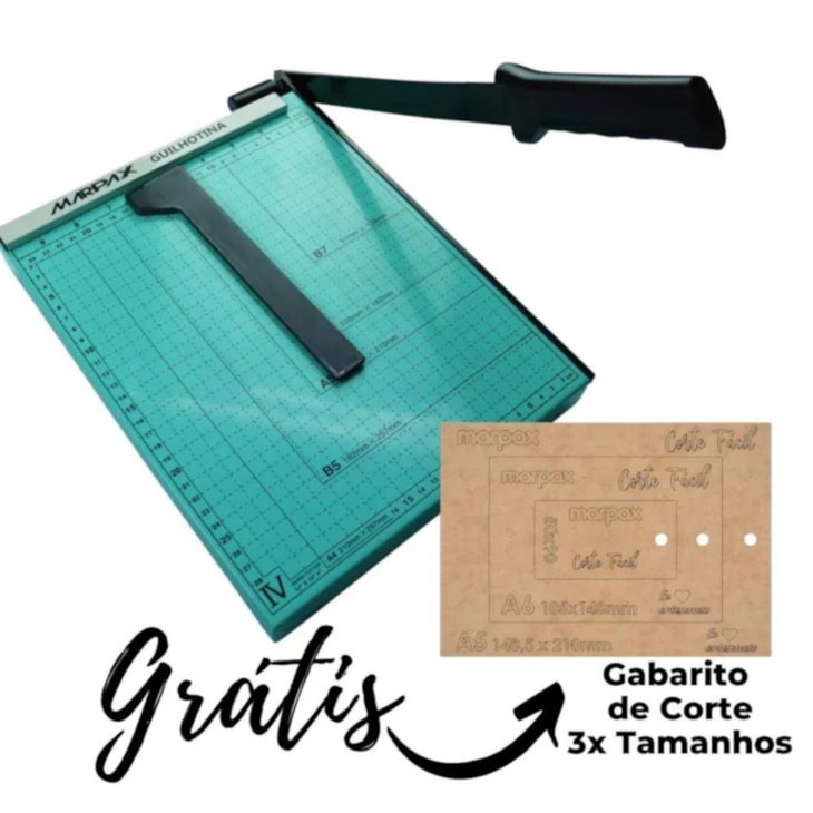 Kit Encadernadora Espiral Color Laranja + Guilhotina Insumos