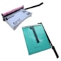 Kit Encadernadora Espiral Color Rosa + Guilhotina Verde Marpax
