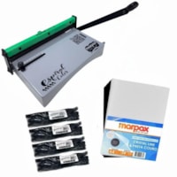 Kit Encadernadora Espiral Color Verde + 100 Capas e 100 Espirais Marpax