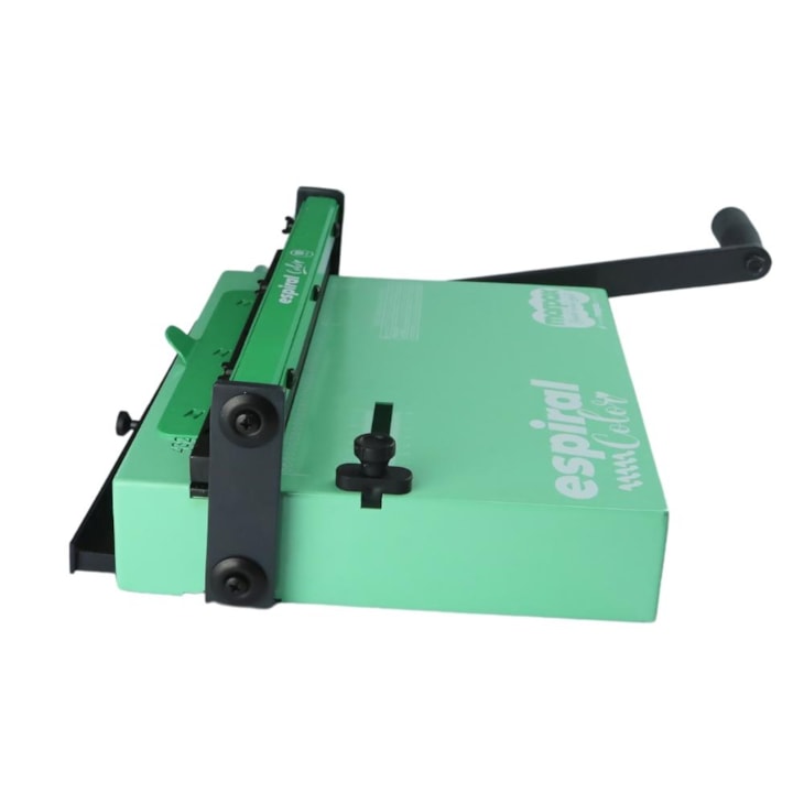 Kit Encadernadora Espiral Color Verde + Capa + Espiral Metal