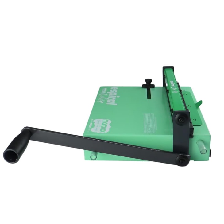 Kit Encadernadora Espiral Color Verde + Capa + Espiral Metal