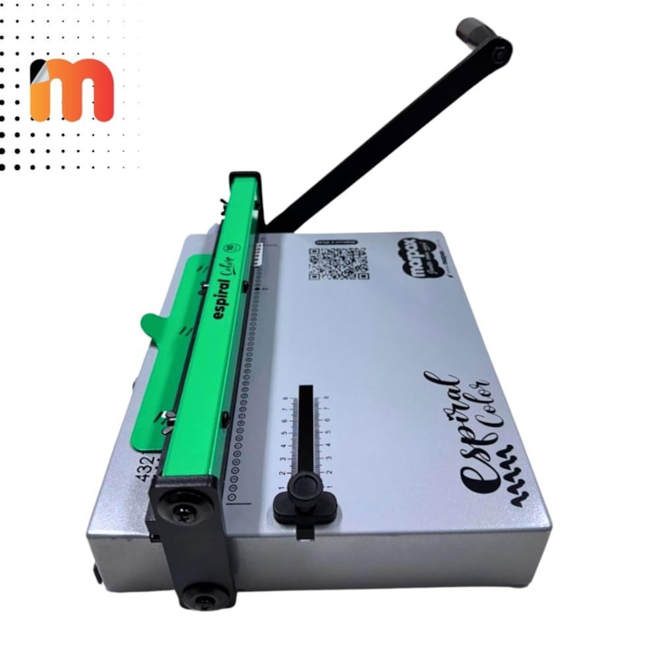 Kit Encadernadora Espiral Color Verde + Capas e Espirais