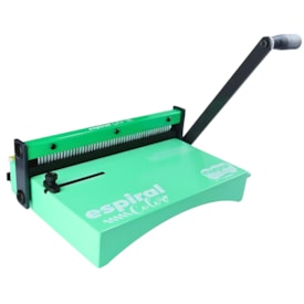 Kit Encadernadora Espiral Color Verde + Guilhotina e Insumos