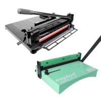 Kit Encadernadora Espiral Color Verde + Guilhotina Semi A3