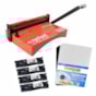 Kit Encadernadora Espiral Color Vermelho + 100 Capas e 100 Espirais Marpax