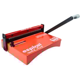 Kit Encadernadora Espiral Color Vermelho + Guilhotina Insumo