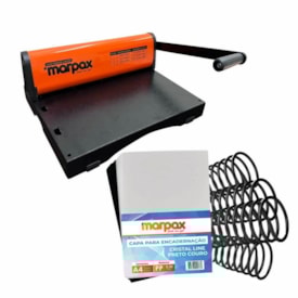 Kit Encadernadora PMX-15 + 100 Capas e 100 Espirais Marpax