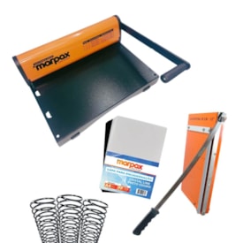 Kit Encadernadora PMX-15 + Guilhotina + Capas e Espirais