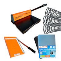 Kit Encadernadora PMX-15 + Guilhotina + Capas e Espirais
