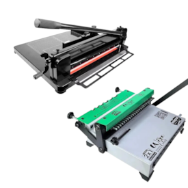 Kit Encadernadora Wire Color Verde 2X1 + Guilhotina Semi A4