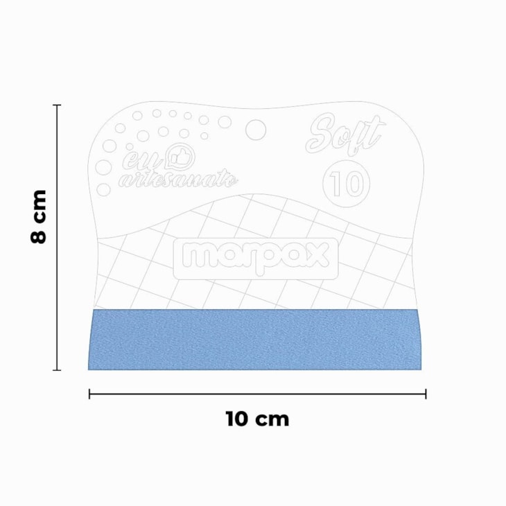 Kit Espátulas Para Artesanato Soft Com Feltro Azul Marpax