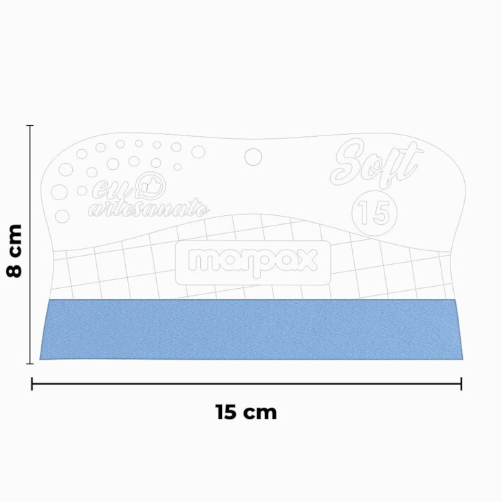 Kit Espátulas Para Artesanato Soft Com Feltro Azul Marpax