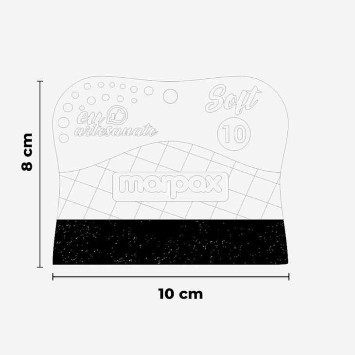 Kit Espátulas Para Artesanato Soft Com Feltro Preto Marpax