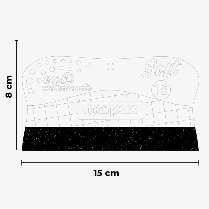 Kit Espátulas Para Artesanato Soft Com Feltro Preto Marpax