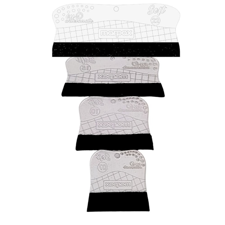 Kit Espátulas Para Artesanato Soft Com Feltro Preto Marpax
