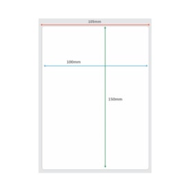 Kit Etiqueta Adesiva Couchê Impressora Térmica 100X150mm 5un