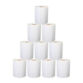 kit Etiqueta Adesiva Couchê impressora térmica 100x165mm 10un