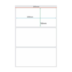 Kit Etiqueta Adesiva Couchê Impressora Térmica 100X50mm 10un