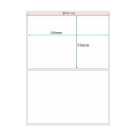 Kit Etiqueta Adesiva Couchê Impressora Térmica 100X75mm 05un