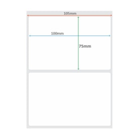 Kit Etiqueta Adesiva Couchê Impressora Térmica 100X75mm 10un