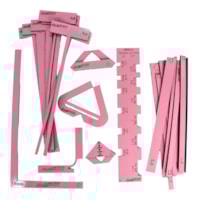 Kit Gabarito Artesanato Completo com T Rosa em MDF Marpax