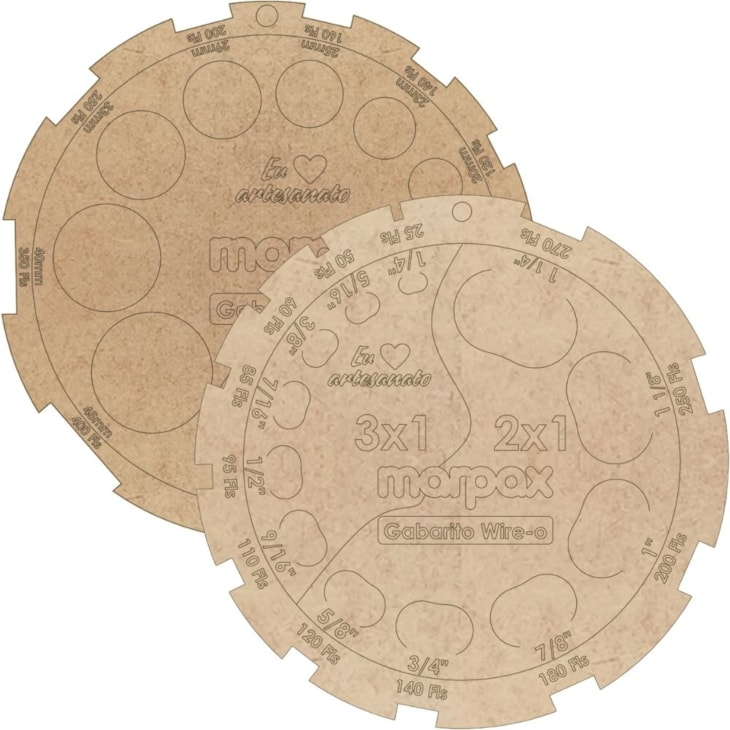 Kit Gabarito Redondo para Espiral e Wire-o MDF Marpax 01un