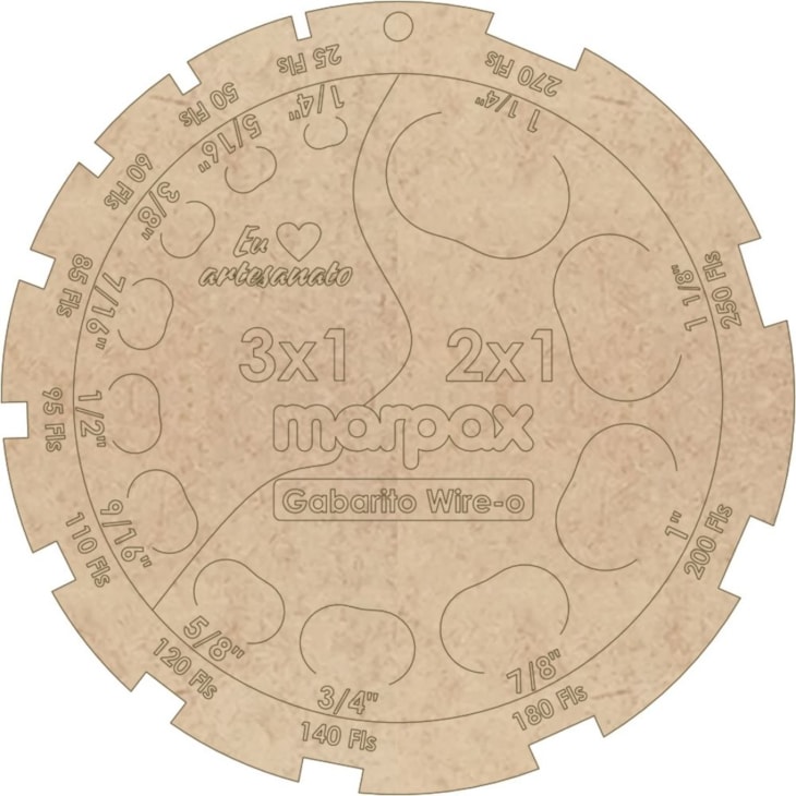 Kit Gabarito Redondo para Espiral e Wire-o MDF Marpax