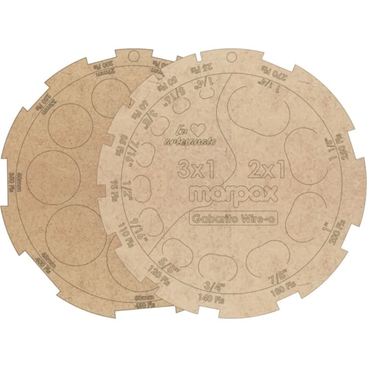 Kit Gabarito Redondo para Espiral e Wire-o MDF Marpax