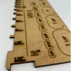 Kit Gabarito Retangular para Espiral e Wire-o MDF Marpax