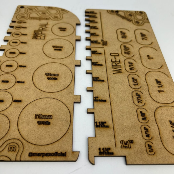 Kit Gabarito Retangular para Espiral e Wire-o MDF Marpax