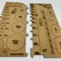 Kit Gabarito Retangular para Espiral e Wire-o MDF Marpax