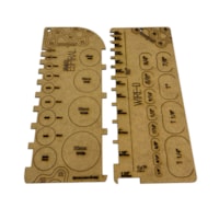 Kit Gabarito Retangular para Espiral e Wire-o MDF Marpax