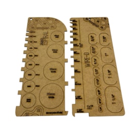Kit Gabarito Retangular para Espiral e Wire-o MDF Marpax