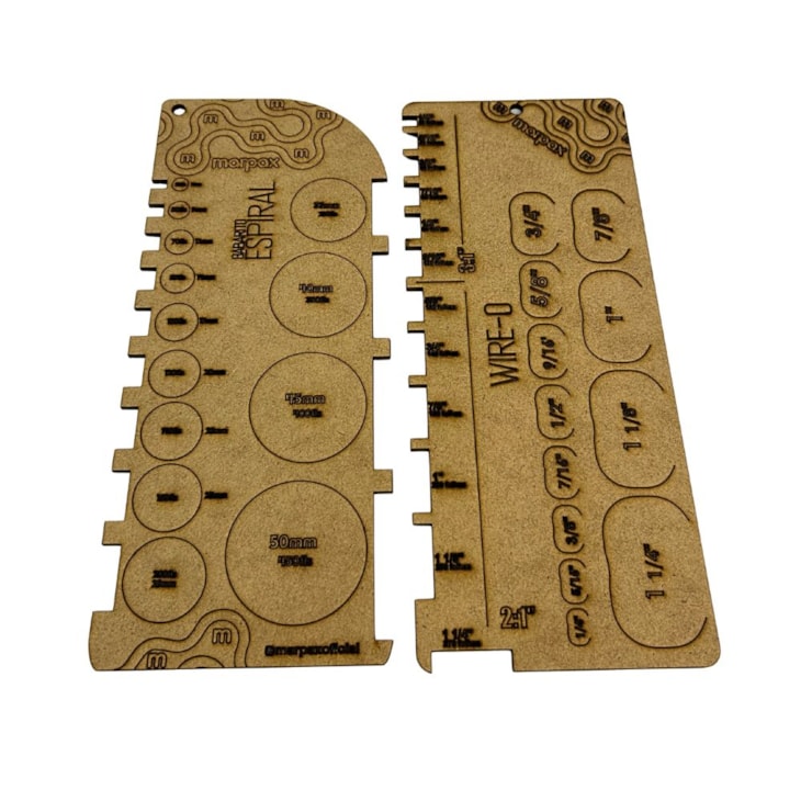 Kit Gabarito Retangular para Espiral e Wire-o MDF Marpax