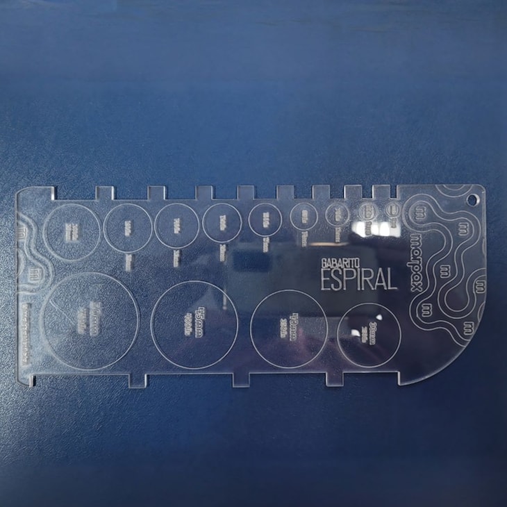 Kit Gabarito Retangular para Espiral Wire-o Acrílico Marpax