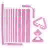 Kit Gabarito Retos Com Esquadro Rosa Em Acrilico Marpax