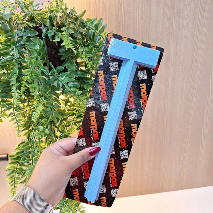 Kit Gabarito T Azul de 0,6 Á 2,5 em Acrilico Marpax 6 Peças