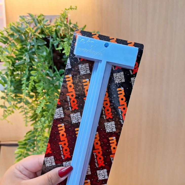 Kit Gabarito T Azul de 0,6 Á 2,5 em Acrilico Marpax 6 Peças