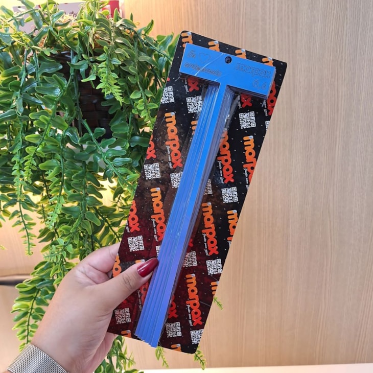 Kit Gabarito T Azul De 0,6 Á 2,5 Em MDF Marpax 6 Peças