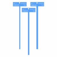 Kit Gabarito T Azul de 0,6 Á 2,5 em MDF Marpax com 6 Peças