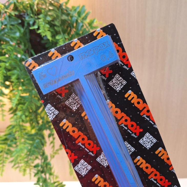 Kit Gabarito T Azul de 0,6 Á 2,5 em MDF Marpax com 6 Peças