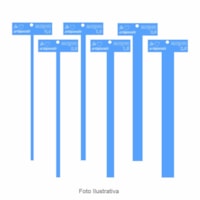 Kit Gabarito T Azul de 0,6 Á 2,5 em MDF Marpax com 6 Peças