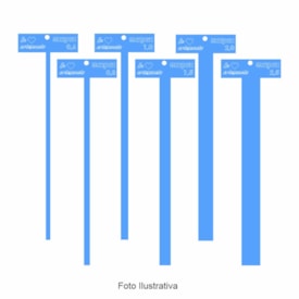 Kit Gabarito T Azul de 0,6 Á 2,5 em MDF Marpax com 6 Peças