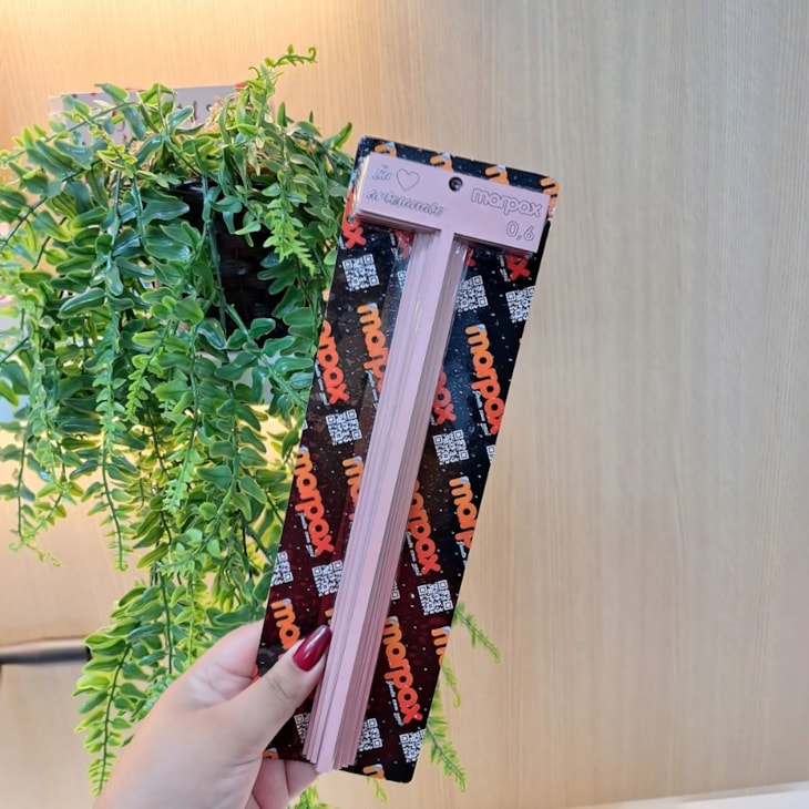 Kit Gabarito T Rosa de 0,6 Á 2,5 em MDF Marpax com 6 Peças