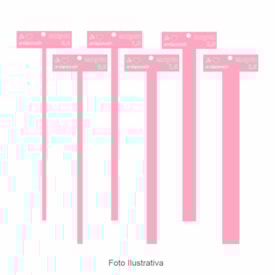 Kit Gabarito T Rosa de 0,6 Á 2,5 em MDF Marpax com 6 Peças