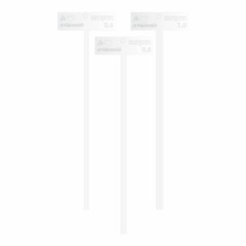 Kit Gabarito T Transparente de 0,6 Á 2,5 em Acrilico 6 Peças